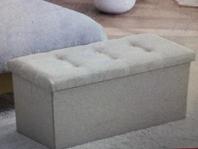 Banco otomano reposapiés sofá para sala de estar almacenamiento plegable 30 pulgadas almacenamiento NOB Foto 1 de 2