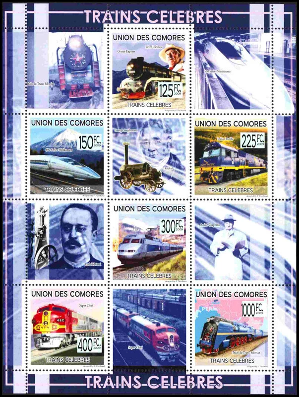 COMORO ISLANDS 2285KB - Famous Trains "Souvenir Sheet" (pb90041) - Image 1 of 1