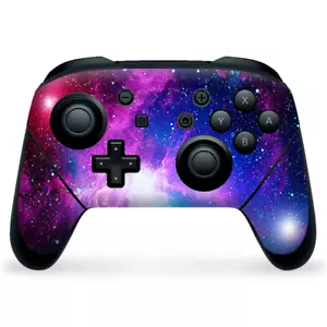 Nintendo Switch Pro Controller Skin Decal Vinyl Wrap - galaxy red blue purple - Picture 1 of 2