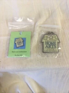 Creative Home Arts Club Life Member Metal /acrylic Lapel Pin & Keychain Set.NEW - Picture 1 of 9