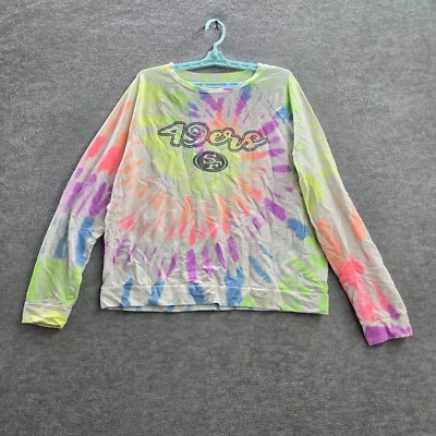 Ropa de dormir para mujer San Francisco 49ers XL sudadera amarilla tie dye logotipo arco iris Foto 1 de 4