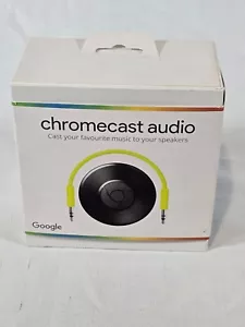 Google Chromecast Audio Media Streamer - RUX-J42 (Black) with Toslink/RCA cables - Picture 1 of 12