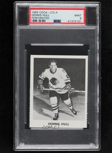 1965-66 Coca-Cola NHL Players Dennis Hull PSA 9 MINT Rookie RC