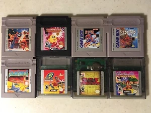 Nintendo Game Boy Color 8 Video Lot Yu Gi Oh DISNEY PAC MAN Karate Solar Striker - Picture 1 of 3