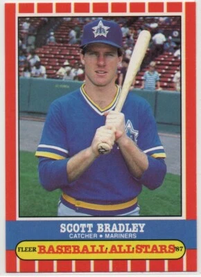 Scott Bradley 1987 Fleer Baseball All-Stars #5  Seattle Mariners - Image 1 of 2