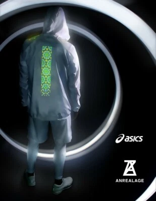 Asics Anrealage collaboration - Kaleidoscope FZ jacket for men in size Large - Image 1 of 4