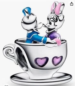 2023 Disney Parks Pandora Charm Donald Daisy Duck Teacup - Picture 1 of 3