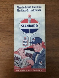 1959 Standard Oil Company road map of Alberta, British Columbia, Canada - Picture 1 of 2