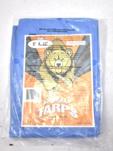 Grizzly Tarps Large Multi Purpose Waterproof Heavy Duty Poly Tarp 9' x 12' - Picture 1 of 6