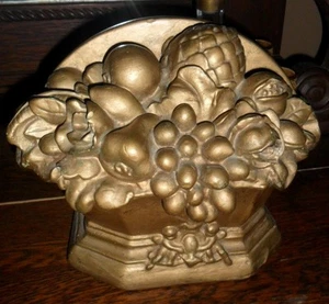 Chalkware Bust Statuette of The Fruit Bowl Art Decor Styled Chalkware Fruit Bowl - Picture 1 of 1