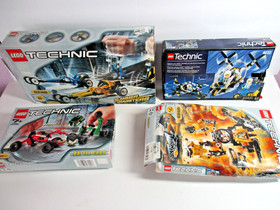 4 boxes of LEGO Technic pieces & instructions #'s 8238, 8222,8241 & 8523 Lot