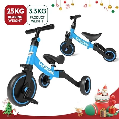 Triciclo para niños pequeños de 2 a 5 años, bicicletas de equilibrio plegables para niños 5 en 1 Foto 1 de 4