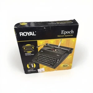 Royal Epoch Manual Typewriter Tested Great Condition W/ Hard Case & Manual - Picture 1 of 11
