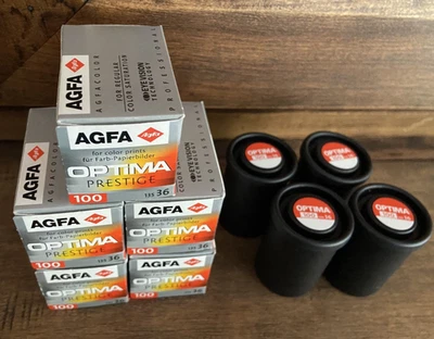 Agfa Optima Prestige Film 35mm 9 rolls 100-36exp Expired 06/1007 - Image 1 of 4