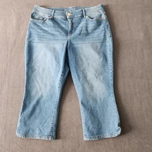 Gloria Vanderbilt Womens Capris Sise 16 Comfort Curvy Blue Denim - Picture 1 of 13