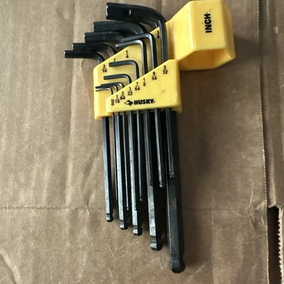 HUSKY INCH Long Arm Hex Key Set Allen Wrench  Color Coded (13-Piece) - Image 1 of 1