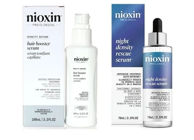 Nioxin Hair Booster Serum 3.3oz & Night Density Rescue Treatment 2.4oz Combo - Image 1 of 4