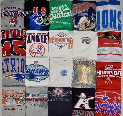 Lote de 20 camisetas promocionales deportivas vintage años 80 90 Salem Logo7 Lee Champion Nike EE. UU. Foto 1 de 4