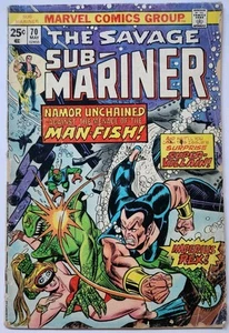 Sub Mariner #70 de bajo grado (Marvel Comics, 1974) primera piraña - Imagen 1 de 2