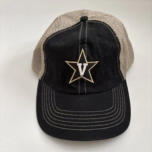 Vanderbilt University Mesh Truckers 47 Brand Hat Cap NCAA Black SnapBack - Picture 1 of 7