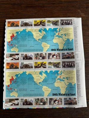 Scott #2981 World War II 1945 Victory at Last Sheet of 20 32¢ Stamps (1995) - Image 1 of 2