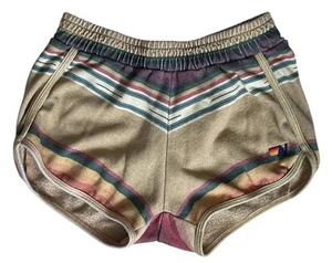 Aviator Nation Women's Small Rainbow Jogger Shorts Serape Tulum Rare Made In USA - Picture 1 of 9