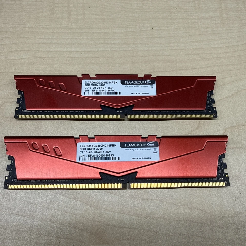 TeamGroup T-Force Vulcan Z 16GB (2x8GB) DDR4 RAM 3200MHz (TLZRD48G3200HC16FBK) - Image 1 of 1