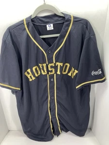 Houston Astros 713 SGA Jersey Men Size XL Gray Button Short Sleeve Polyester - Picture 1 of 14