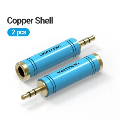 3.5mm Male to 6.35mm Female Audio Headphone Connector Plug Amp Mixer Guitar Jack - Image 1 of 4