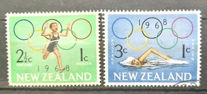 New Zealand 1968 Health - Olympics used stamps SG887 - 888 - Picture 1 of 1