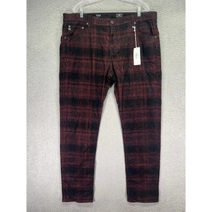 AG Adriano Goldschmied Pants Mens 40x34 Red Corduroy Tellis Modern Slim Stretch - Picture 1 of 9