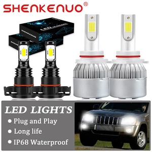 Faros LED blancos 9012 para Jeep Cherokee 2014 2015 4 piezas + 5202 faros antiniebla - Imagen 1 de 12