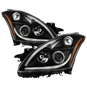 Spyder DRL Led Halo Black Projector Headlights Fits 10-12 Nissan Altima 4 Doors - Picture 1 of 14