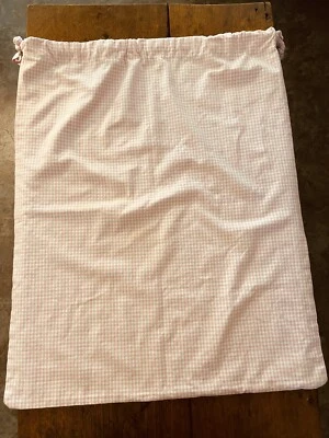 pottery Barn pink/ white gingham laundry bag  - Image 1 of 4