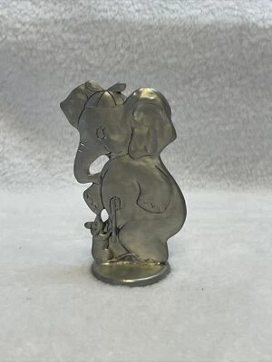 Vintage Elephant & Mouse Toothbrush Holder by SEAGULL PEWTER Canada 4” - Image 1 of 4