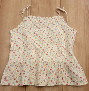 NEW Polo Ralph Lauren Pleated Linen Ruffle Tank Top Blouse Girls XL 16 NWT - Picture 1 of 8