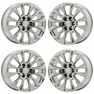 22" GMC Sierra 1500 Yukon Bright Chrome wheels rims Factory OEM 25YUK22 EXCHANGE - Picture 1 of 8