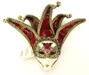 VTG Red La Maschera del Galeone HP- Venetian Mask Jester- Made in Venice Italy - Picture 1 of 11