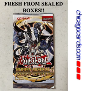 YuGiOh Hidden Arsenal-7 Knight of Stars 1st Ed 5card Sealed Booster Pack English - Picture 1 of 9