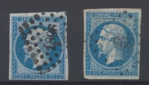 France Stamps 1855; 1859 Second Empire Die 1; SG55;59 Used CV £21 - Picture 1 of 4