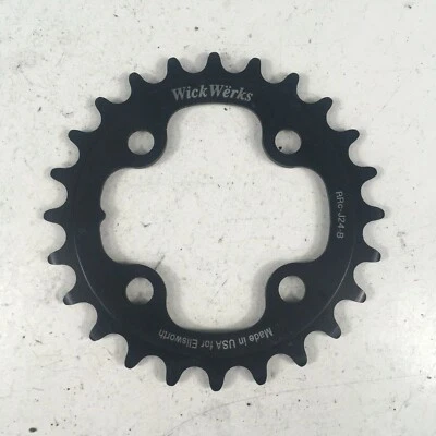 Plato de bicicleta Wick Werks 24 dientes 4 pernos 64 BCD 24T Foto 1 de 2