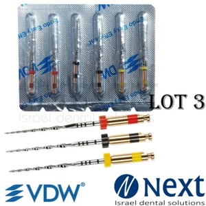 Lotx3 Dental NiTi Super File tratamiento cónico 25/40/50 conducto radicular rotatorio 25 mm - Imagen 1 de 3