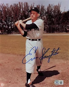 Enos Slaughter Signed 8x10 Photo New York Yankees (BAS BG59641) - Picture 1 of 1