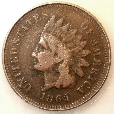 1864-L Indian Head Cent, Bronze, REVERSE ROTATED 180 DEGREES  L@@K!!! Cover