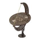 1271 Sun and Moon Sundial, French Bronze