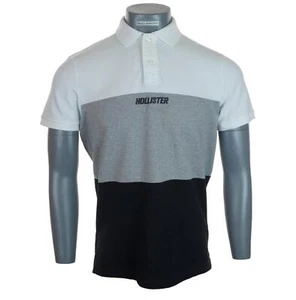 Neu Herren Hollister Advanced Stretch Poloshirt Kurzarm XL Colourblock - Bild 1 von 4