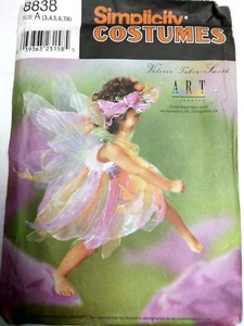 Angel Fairy Frilly Dress costume A 3 4 5 6 7 8 Simplicity 8838 Sewing Pattern UC - Picture 1 of 6