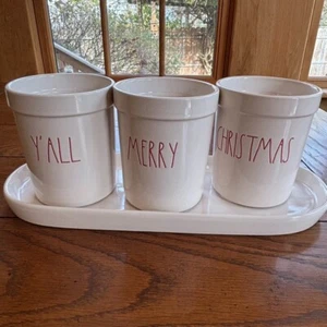 Rae Dunn Merry Christmas Y'all Utensil Pflanzgefäße Topf Set - Bild 1 von 8