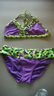 Traje de baño para niñas bikini de 2 piezas talla 16, Joe Boxer, nuevo sin etiquetas Foto 1 de 4