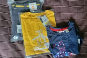 NWT Original Penguin Boy's Short-Sleeve Logo T-Shirts x2 & Gymboree Cords M (10) - Picture 1 of 17